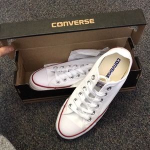 women’s US size 7, never worn, white converse